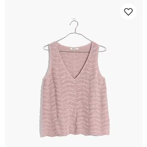 Madewell Sleeveless Sweater top, mauve XXS ✨Final Price